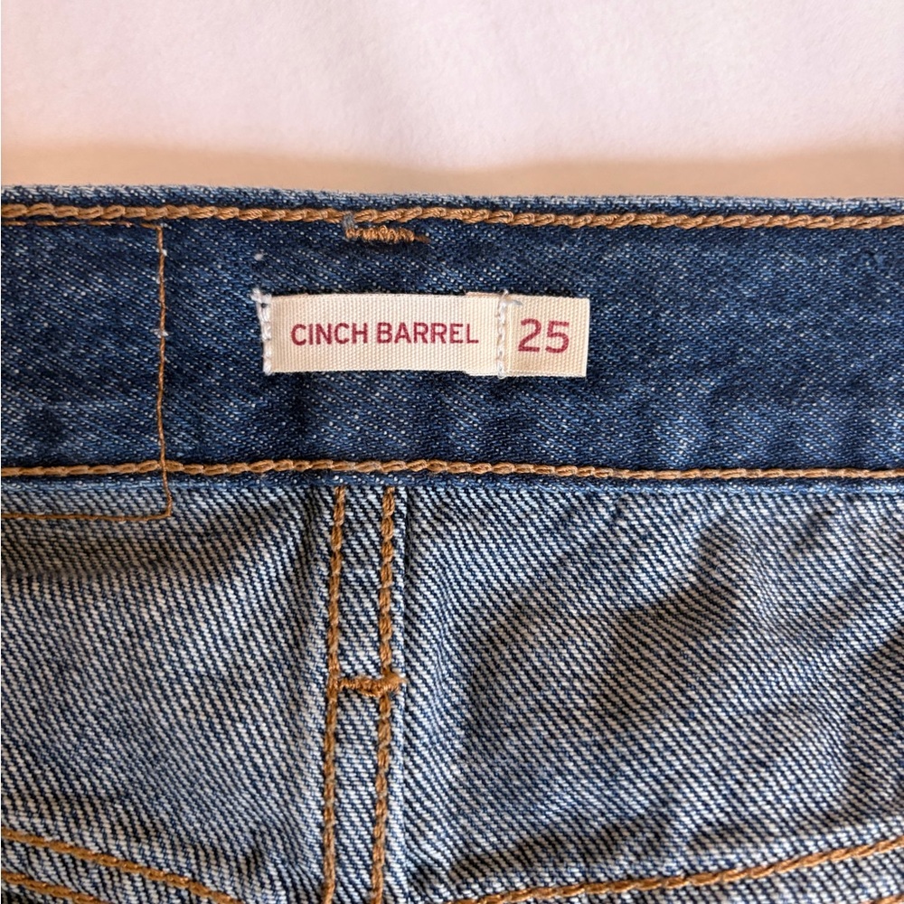LEVIS Cinch Barrel Women's Blue Jeans - Picture 5 of 5